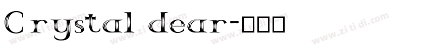 Crystal dear字体转换